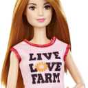 Barbie Chicken Farmer Doll, Red-Haired, and Playset with Henhouse, 3 Chickens, 2 Chicks and More, Career-Themed Toy for 3 to 7 Year Olds