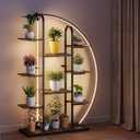 61” 9-Tier Moon-Shaped Plant Stand with LED & Grow Lights
Moon-Shaped Shelf Rack, Heavy-Duty Metal Construction, LED & Grow Lights, Perfect for Living Room Balcony & Greenhouse