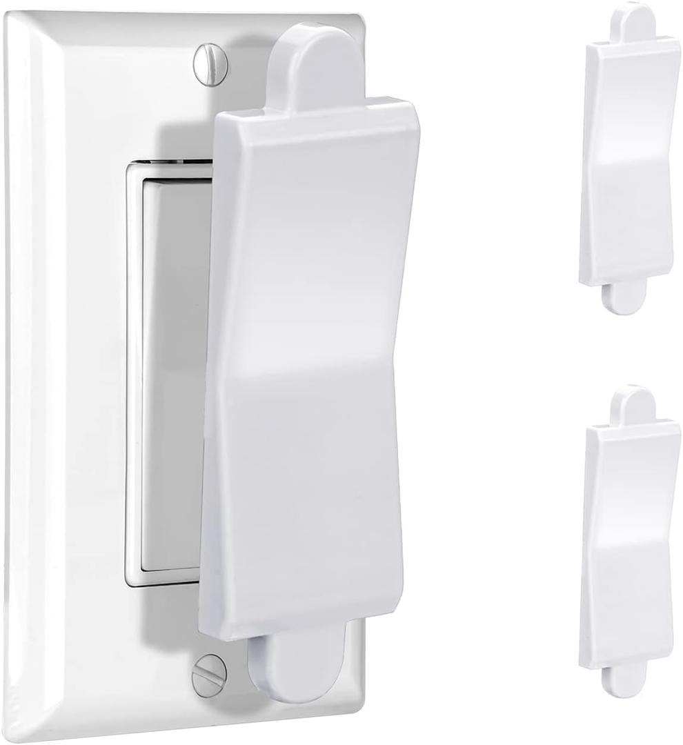 Magnetic Light Switch Guard Cover, Light Switch Guard, Light Switch Blocker, Light Switch Lock, Switch Cover Guard, Child Proof Light Switch Cover Guard (White, 2 Piece)