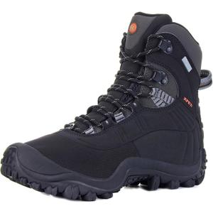 XPETI Women's Thermator Mid High-Top Waterproof Outdoor Hiking Boot (8, Black)