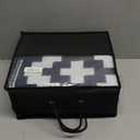 OLANLY Waterproof Outdoor Rug 6x9 ft, Outdoor Plastic Straw Rug for Camping, RV Mat Outside, Indoor Outdoor Carpet for Porch, Deck, Backyard, Balcony, Picnic, Navy & White