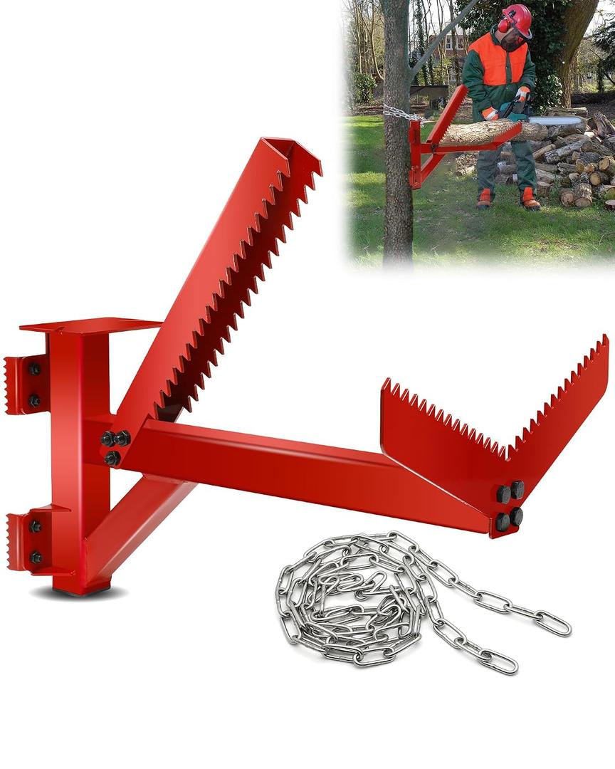 Heavy-Duty Log Cutting Support, Toothed Fixed Log Cutting Bracket