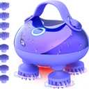 Scalp Massager Electric, Portable Scalp Massager Tool, Waterproof Head Massage Stress Relax, Hair Massagers with 3 Speed Modes & 8 Massage Claws (Purple)