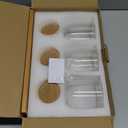 GYOSUGANG Glass Jar Storage Container with Ball Cork, 3PCS Round Glass Canisters with Tray & Labels, Small Glass Jars for Food Sugar Candy Coffee Tea Nuts (500ml/17oz)