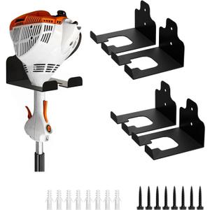 Garage Organizer Trimmer Rack, Garden Power Tool Hanger Weed Whackers Holder Wall Mounted for Grass Trimmer, Hedge Trimmer, Garage Trimmer, Garden Tools,4 Pack
