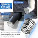 Boltigen PVC Termination Mesh Screen Vent Covers, Stainless Steel Gutter Guard Filter, Conical Exhaust Pipe Cover Strainer, Multihole Cap for 1.64in-1.98in ID Roof Vent and Furnace