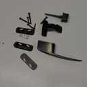 Prime-Line K 5007 Screen and Storm Door Push Button Latch Set With Night Lock, Fits Doors 5/8  1-1/4 In. Thick, Black Finish (Single Pack)