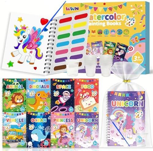 22 Water Coloring Books Party Favors: Bulk Mini Kids Birthday Favor, Goodie Bag Stuffers, Art & Crafts Classroom Prizes, Paint Activities School Toys, Halloween & Christmas Return Gifts for Ages 4-8
