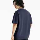 Heavyweight Cotton T-Shirts for Men Women Unisex Short Sleeve Tees Crewneck Tops Loose Casual (White, L)