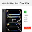 nimin Keyboard case for iPad Pro 11-inch M5/M4 2025/2024, 7 Colour Backlit, Multi-Touch Trackpad, Floating Magnetic Design, Battery Display, Obsidian Black
