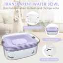 AONKEY 3L Dog Water Bowl No Spill, 101oz Large Spill Proof Dog Bowl Reduce Refill, Anti Splash No Mess Dispenser Dripless Slow Drinking Water Bowl for Sloppy Messy Drinkers (Violet)