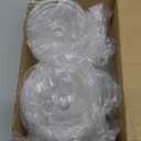 4 Pack Acrylic Qtip Holder Dispenser for Cotton Swabs, Balls, Pads, Floss Picks- Small Clear Acrylic Canister Apothecary Jar Set, Bathroom Essentials Accessories Decor, Vanity Makeup Storage Organizer