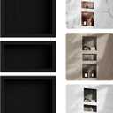 Shower Niche Insert Tile Ready 14" x 36" Recessed Wall Niche with Movable Shelf 3-Tier Bathroom Storage, Plenty of Space Square Corners Sealed Waterproof, Matte Black