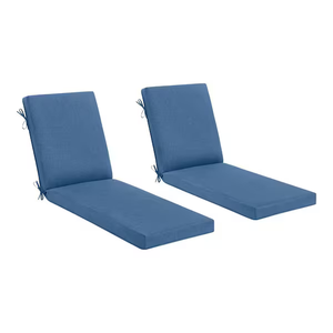 Outdoor Patio Chaise Lounge Cushion, Blue 55" x 30"