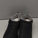 TEMOFON Womens Winter Snow Boots Warm Fur Lined Booties Waterproof Outdoor Shoes Comfortable Slip On Ankle Boot (44, Black)