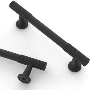 Asidrama 10 Pack 3.75 Inch(96mm) Matte Black Cabinet pulls Kitchen Cabinet Handles, Cabinet Pulls Kitchen Cabinet Hardware for Cupboard Drawer Pulls