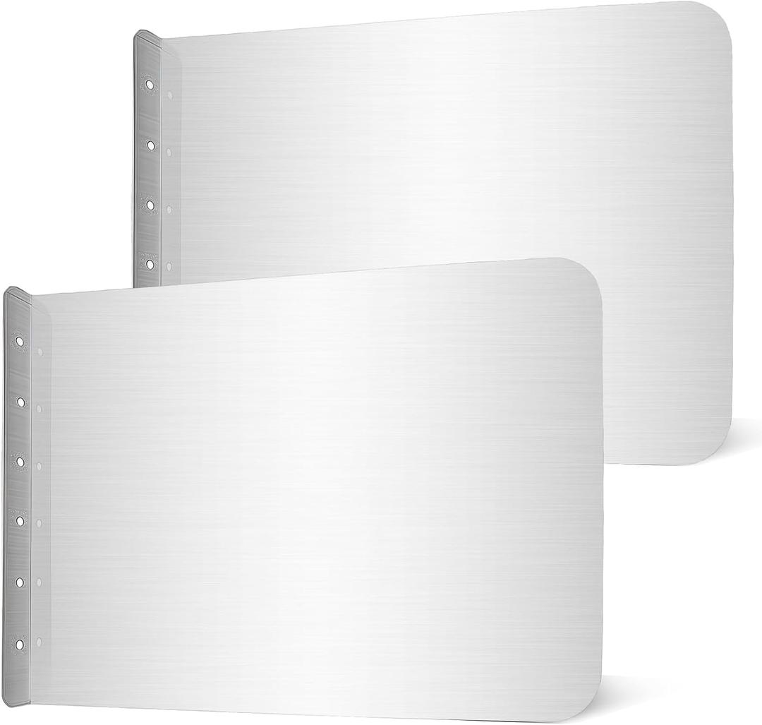 2 Pcs Stainless Steel Side Splash Guard for Sink, Wall Mount Guard with Screws, Commercial Restaurant Hand Sink and Compartment Prep Sink, Kitchen Sink Splash Protector Supply(16 x 12 Inch)