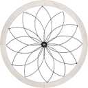 Stratton Home Decor Flower Metal and Wood Art Deco Wall Decor, 25.75 W X 1.00 D X 25.75 H, White