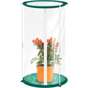 Nuanchu 1 Piece Mini Greenhouse 19.7 x 10.2 Inch Portable Plant Flowers Mini Cover PVC Clear Greenhouse for Indoor Outdoor Gardening