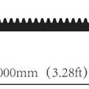 Nylon Gear Racks for Sliding Gate Opener 6.56 ft - 2 Sections of 3.28 Ft Each