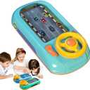 Car Racing Adventure Toy with Steering Wheel, Racing Adventure Car Steering Wheel Driving Games for Age 3+ Year Old with Musical for Boys and Girls Xmas Birthday Gift