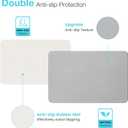 Diatomite Stone Bath Mat, Premium Non-Slip Natural Diatomaceous Earth Bathtub Fast Drying Mats for Bathroom Floor (23.6" x 15.4" Light Grey)
