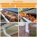 2 x VYH 2-3/4" Gutter Downspout Guards, Gutter Strainer, Prevent Leaves and Debris from Clogging The Drain Screen. for Round Gutter outletsWhite, 2 Pack