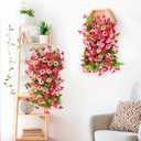 INQCMY Artificial Flowers for Outdoor Spring Summer Decoration Faux Silk Morning Glory Fake Hanging Flowers UV Resistant Look Real for Home Porch (Hot Pink-2B)