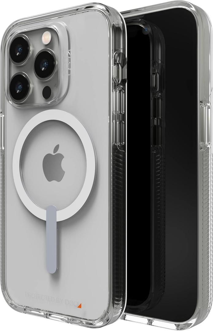 Gear4 ZAGG Crystal Palace Snap Case Compatible with iPhone 14 Pro - Clear iPhone Case, D30 Drop Protection (13ft/4m), Anti-Yellowing Properties, Edge-to-Edge Protection, Magsafe Compatible Case