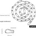 Hanging Swing Chair Chain Kit, 2 Set Stainless Steel Hardware Heavy Duty Porch Swing Hammock Chain Kit Hanging Hooks for Hammock, Rope, Tire, Tree Swings