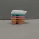 5 Pack Silicone Snack Containers, 2 Compartments Reusable Snackle Box with Lids, 8 oz, Rainbow