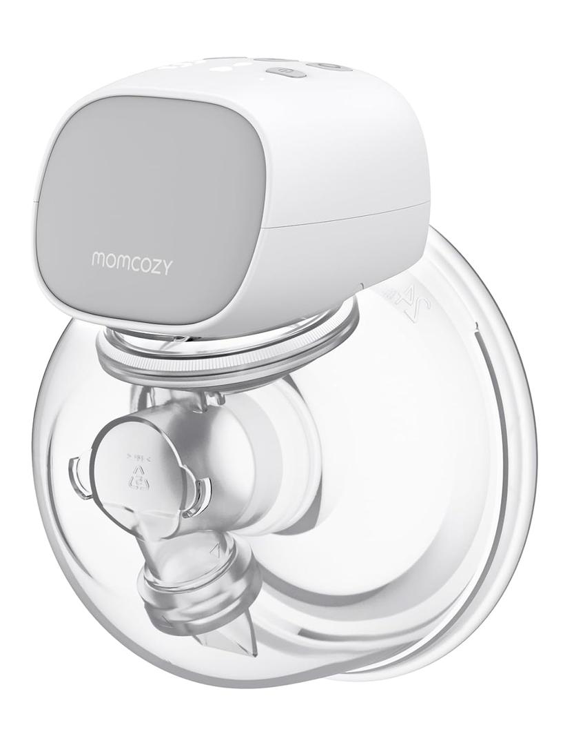 Momcozy S9 Pro Upgraded Wearable Breast Pump, Hands-Free Design with Extended Battery Life & LED Display, Double Electric Portable Pump with 2 Modes & 9 Levels, 24mm, 1-Pack, Gray
