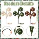 12 Pcs Curly Christmas Tree Picks Velvet Curl Decoration Spiral Curly Tree Topper Ornaments DIY Crafts for Wreath Fireplaces Vase Filler Holiday Ornament, 12 Inch(Brown, Green, Milky White)