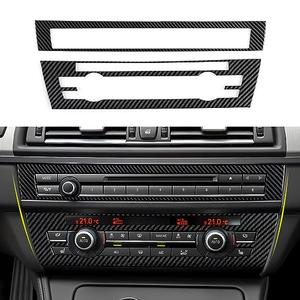 Car CD Panel Trim Carbon Color ABS Sticker Decal Cover Compatible with BMW 5 Series F10 F11 2011 2012 2013 2014 2015 2016 Accessories