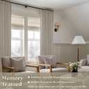 102 Inch Long Curtains Pinch Pleat Linen Curtains for Living Room Bedroom 2 Panels Tan Brown Burlywood Taupe Light Filtering Privacy 102 Inch Pleated Drapes Hooks Rings Back Tab for Sliding Door