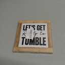 Let's Get Ready to Tumble Sign, Laundry Humor Wood Sign, Farmhouse Style Laundry Room Decor, Rustic Home Decoration, Desk Decors Art, Funny Home Decor, Decorative Wooden Table Signs