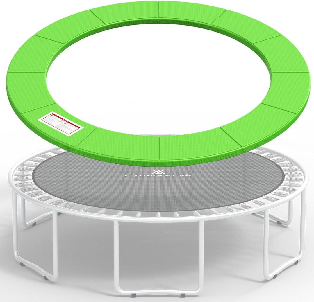 LANGXUN Universal Trampoline Repalcement Safety Pad, 16ft Waterproof Surround Spring Foam Cover for Round Frame