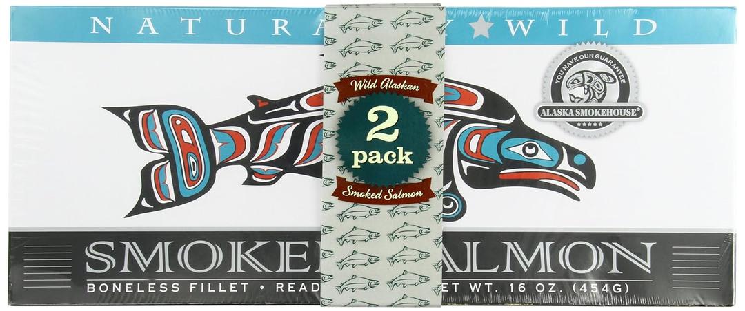 Alaska Smokehouse Smoked Salmon, 32 Ounce, 2 pack