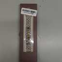 Wearlizer Metal Bands Compatible with Samsung Galaxy Watch 8 Band 40mm 44mm/Watch 8 Classic 46mm, No Gap Dressy Stainless Steel Chain Strap Wristbands Accessories for Women (Silver/Gold)