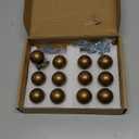 Set of 12 -Sleek Round Antique Brass Cabinet Knobs - Retro and Minimalist Hardware for Stylish Home Enhancement - 1 1/8 Inch Diameter