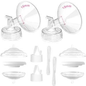 Spectra Replacement Pump Parts Complete Kit for S1/S2/9 Plus/Synergy Gold, Spectra Flange 19mm, Duckbill Valves, Backflow Protectors, Tubing, Help to Restore Pump Suction