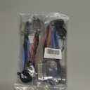 2 x Pack of 2 Golf Club Brush Groove Cleaner with 2 Ft Retractable Zip-line and Aluminum Carabiner Lightweight and Stylish, Must-Have Golf Tool for Cleaning Dirty Clubs Groove (Blue + Black)