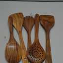 6 Pack Wooden Spoons For cooking  Heat-Resistant Wood Spatula with Comfort Grip, Lightweight Kitchen Cooking Utensils set, wood Spoon utensil Set Perfect for Non-Stick Cookware