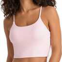 Lemedy Women Padded Sports Bra Fitness Workout Running Shirts Yoga Tank Top (Small, Light Pink)