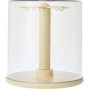 Transparent Rotating Display Box - Clear Dustproof Stackable Blind Box Holder Display Case for 5.9-6.7 inch Doll Keychains All-Round Display (NO Dolls)