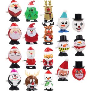 ZGWJ 18 Pcs Christmas Wind Up Toys, Educational Walking Clockwork Jump Funny Toys Party Gifts Party Favors Stocking Stuffers for Children Kids Boys Girls Toddlers