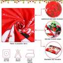 Tiamon 60 x 104 Inch Christmas Tablecloth for Rectangle Table, Fabric Washable Water Proof Table Cover Snowman Red Santa Claus Cover Decorations for Xmas Winter Holiday Dinner Party Supplies (59.8" x 83.9" (Rectangular))