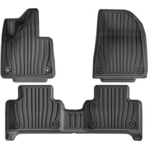 LUCKEASY 3PCS Floor Mat Compatible with Volvo EX30 2024 2025 2026 | 2026 EX30 Accessories, All Weather Floor Liner, 1st & 2nd Row, Heavy Duty, Car Mat, Interior, Black