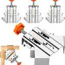 4PCS Corner Clamps For Woodworking, Durable Rust&Corrosion Resistant Upgraded 90 Degree Stainless Steel Right Angle Clamp with Adjustable Swing Jaw For Wood, Metal Pipe, Steel Rod And Glass.