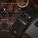 LOHASIC Wallet Case for iPhone 17 Pro (6.3), Card Holder Case with RFID Blocking, Holds up to 5 Cards (Better for 34), PU Leather Protective Flip Cover with Kickstand, for Men Women Black